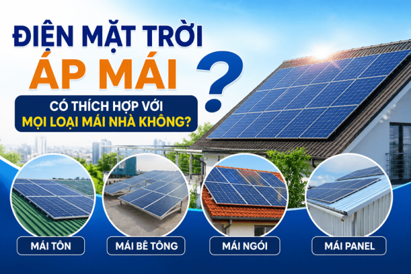 Điện mặt trời áp mái có thích hợp với mọi loại mái nhà không?