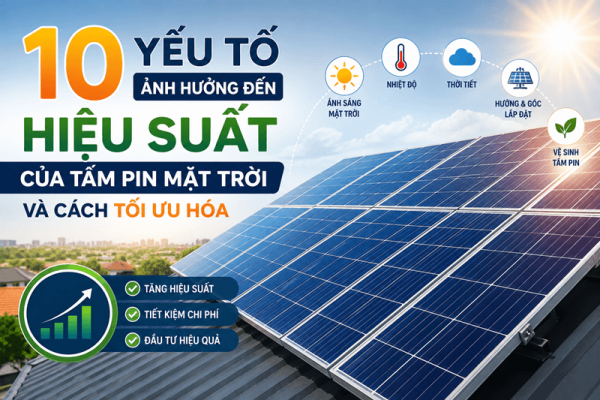 10 yếu tố ảnh hưởng đến hiệu suất của tấm pin mặt trời và cách tối ưu hóa